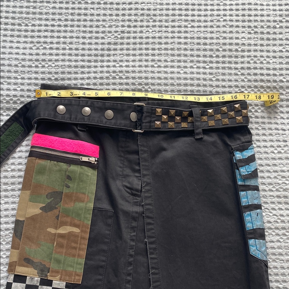 Marc Jacobs Resort 2017 Black Patchwork Cargo Midi Skirt with Belt - Picture 5 of 8